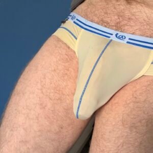 Yellow sheer briefs M